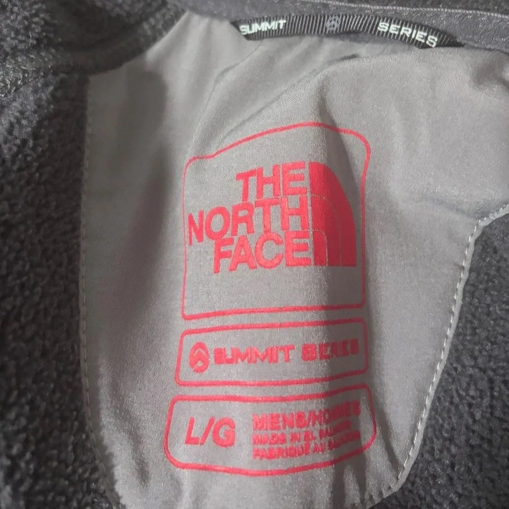 The North Face Jacket Summit Series Black Grey Full Zip Fleece Alpine Mens L